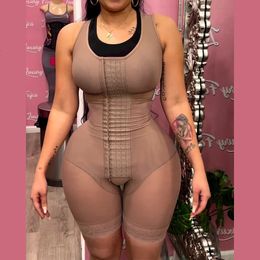 Fajas Colombianas High Compression Flatten Abdomen Body Shaper Tummy Control Butt Lifter Shapewear Waist Trainer Bodysuit 240421