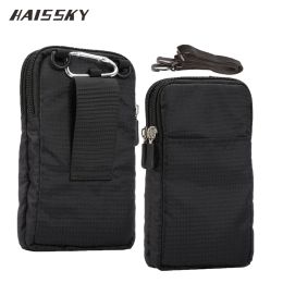 Pouches HAISSKY New Sports Wallet Mobile Phone Bag For Multi Phone Model Hook Loop Belt Pouch Holster Bag Pocket Outdoor Army Cover Case