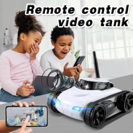 Cars RC Tank Toys Intelligent WIFI FPV RC Car Realtime Mini HD Camera Video Remote Control Robot Tank Wireless Children's Toys Gift