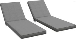Pillow 2 Patio Chaise Lounge Chair S With Backrests Replacement Ties For Poolside Grey