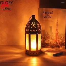 Candle Holders Gold Moroccan Nordic Retro Wedding Centerpieces Home Decoration Garden Candlestick Iron Tall Lantern Lamp