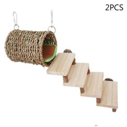 Small Animal Supplies Toys Hamster Tunnel Bed Pad Sugar Glider Climbing Ladder Cage Playground Chew Bird Rat Habitat Shelter Eaway Res Otjf4