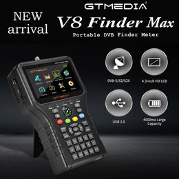 est GTMEDIA V8 Finder Max Satellite Signal Finder DVB-S/S2/S2X H.264/H.265 Satellite Locator 4.3 Inch HD Official Accessories 240418