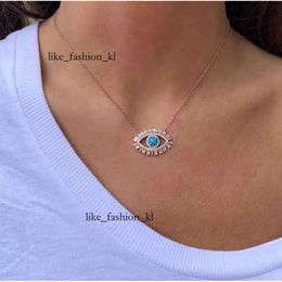 18K Gold Plated Turkish Evil Eye Necklace Lucky Girl Gift Baguette Cubic Zirconia Turquoise Geomstone Top Quality Evil Eye Jewellery 420