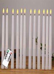 Candles 12pcs Yellow Flickering Remote LED CandlesPlastic Flameless Taper Candlesbougie For Dinner Party Decoration236S280Q5985527