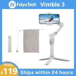 Gimbal FeiyuTech Official Vimble 3 BuiltIn Extension Rod 3Axis Handheld Gimbal Portable and Foldable for iPhone 13 Pro Max Samsung