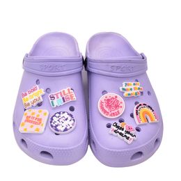 childhood positive quotes Anime charms wholesale childhood memories game funny gift cartoon charms shoe accessories pvc decoration buckle soft rubber clog charms