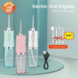 Irrigators Dental Oral Irrigator Water Flosser Portable Teeth Cleaning Hine 220ml Irrigator Usb Scaler Dental Irrigator for Teeth