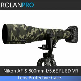 Philtres Rolanpro Lens Clothing Camouflage Coat Rain Cover for Nikon Afs 800mm F/5.6e Fl Ed Vr Lens Protective Sleeve Guns Case Lens Cap