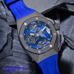 AP Classic Wrist Watch 26589IO Titanium Blue Dial 44mm Gauge Diameter Manual Mechanical Mens Watch 44mm Gauge Diameter