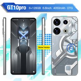 6.8 inch 4G NFC GT10 Pro Cellphone MTK6762 Octa core 6GB RAM 128GB ROM 2M Primary Camera 16MP Rear Camera Dual Nano SIM Mobilephone