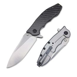 0562 Carbon Fibre Handle Outdoor Camping Tool D2 Steel Blade Pocket Knife Survival EDC Folding Knife