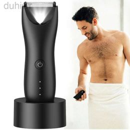 Epilator Mens Trimmer Clipper for Body Hair Removal Epilator Groyne Hair Shaver Groomer Waterproof for Pubic Hair Clipper d240424