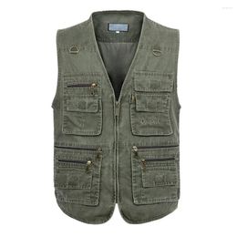 Men's Vests 2024 Male Casual Summer Big Size Cotton Sleeveless Vest With Many 16 Pockets Men Multi Pocket Pograph Waistcoat