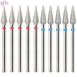 Bits 5pcs/lot Diamond Nail Drill Rotary Bits Milling Cutter For Manicure Burr Cuticle Clean Electric Cutter Drill Bits Accessories