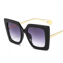 Sunglasses Luxury Polarized Women Oversized Square Fashion Retro Vintage Eyewear UV400 Protection Mirrored