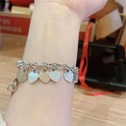 Designer Chain Bracelet Luxury Multiple Heart Bracelets for Women Stainless Steel Couple Strands on Hand Jewellery Gifts Accessories Wholesale