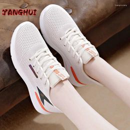 Casual Shoes Fashionable Mesh Breathable Sneakers Comfortable Soft Soles Versatile Women's Outdoor Anti-skid And Wear-resistant