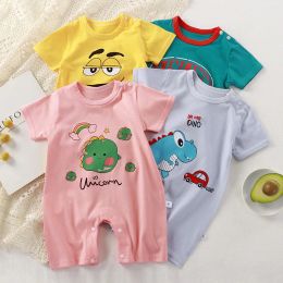 One-Pieces 2023 Summer Infant Toddler Bodysuits Baby Boys Girls Cotton OnePieces Newborn Casual Soft Short Sleeve Romper Jumpsuit Romper