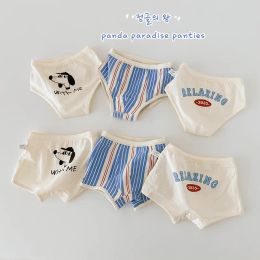 Underwear 3pcs/lot Boy Cotton Underwear Kids Large Size Boxer Briefs Children Triangle Flat Angle Panties Teenager Plus Size Underwear