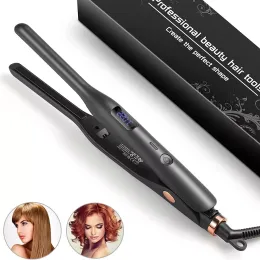 Straighteners Mini Hair Straightener for Quick Touch Ups Pencil Flat Iron for Short Hair Beard and Pixie Cut Fast 15Sec Heating Titanium Flat