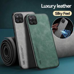 Cell Phone Cases Luxury Leather Case for Samsung A22S 5G A12 A50 A70 A30S A21S Silicone Shockproof Phone Back Cover for Galaxy M33 5G M32 240423