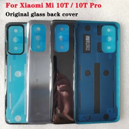 Frames New Original For Xiaomi Mi 10T Tempered Glass Back Battery Cover For Xiaomi Mi10T Pro 5G Phone Housing Case Spare Parts