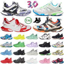 Designer Track 3 3.0 Sneakers Luxury Brand Dress Shoes Trainers Triple Black White Pink Blue Red Yellow Green Tess.S. Gomma Tracks Men Women Sports Shoe DHgate Runner