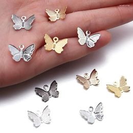 Charms 50Pcs/lot Cute Iron Metal Butterfly Pendant Butterflies Shape Jewelry For DIY Necklace Earring Hairpin Head Accessories