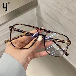 Vintage Oversized Eyeglasses Frame Women Men Clear Shades Anti Blue Light Big Eyewear 240410