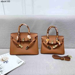 Platinum Handbag Bag Women's 2024 Fashion Palm Pattern Bag Soft One Shoulder Messenger Large Capacity Handmade Genuine Leather