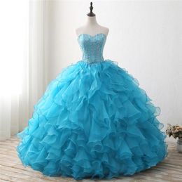 2018 New Arrived Real Po Sexy Crystal Ball Gown Quinceanera Dress with Beading Sequin Sweet 16 Dress Vestido Debutante Gowns BQ8802897