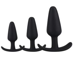 Premium Quality Homemade Anal Sex Toys Men Butt Plug Sex Toys Anal 3 Different Sizes Silicone Anal Plug5489312