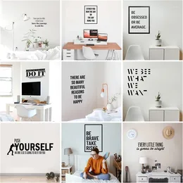 Wall Stickers Positive Frase Sticker For Office Room Decoration Text Wallpaper Decals Boys Phrase Decal Art Mural Poster