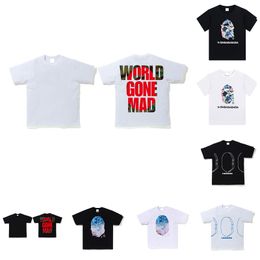 Summer Trend T Shirt Mens loose T-Shirts sport Womens Tees Designer Cotton Short Sharks Tshirts Clothing Street Chaopai Shorts Sleeves