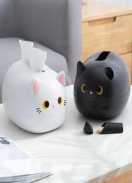 Multifunction Tissue Box Kitchen Napkin Storage Box Wc Paper Container Desktop Toilet Paper Holder Cute Cat Style Decorate New7580833