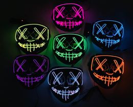 Halloween Scary Mask Cosplay Led Costume Mask EL Wire Light up for Halloween Festival Party Costume5883239