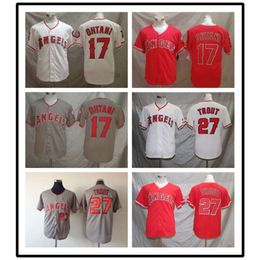 Baseball Jerseys New 2022 Jersey Los Angeles Angels 17#ohtani 27#trou Embroidered Men's