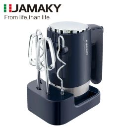Blenders JAMARK Electric Hand MIXER Stainless Steel 600W 5 Gear Speeds 2 Beaters with Storage Base Kitchen Food Mixers Baking