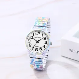 Wristwatches LANCARDO Bohemian Style Elastic Strap Women's Watch Analogue Quartz Easy To Wear Arabic Numerals Graduated Exquisite Fashion