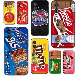 Cell Phone Cases Chocolate Case For Motorola MOTO G84 5G Case Soft Silicone Phone Cover Black Tpu Cool 240423