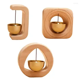 Decorative Figurines Traditional Japanese Wooden Wind Bells Doorbell For Home Entry Gift Family