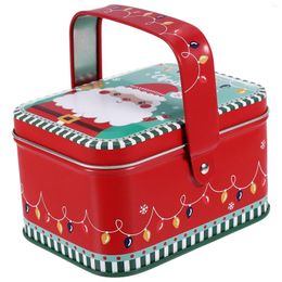 Storage Bottles Cookie Tin With Lid Tinplate Gift Box Tins Lids Christmas Supplies Containers Sugar Case