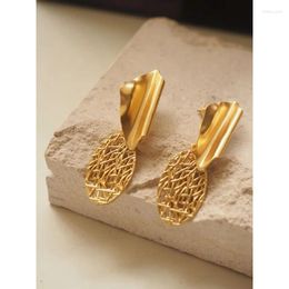 Stud Earrings High Sense Lace Woven Hollow Design Of Minimalist