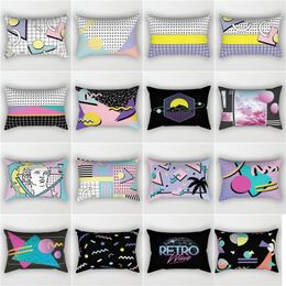 Pillow 30x50cm Nordic Geometric Case Rectangular Home Decoration Sofa Cover Lumbar Personalized Pillowcase