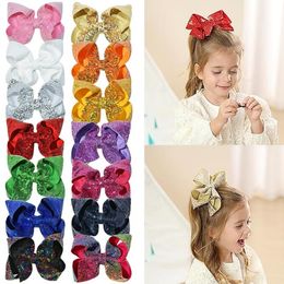 Büyük yay klipsleri sıralaşım bow cazibe saç yayları saç bantları glitter bowknot barrettes kızlar bebek saç bantları