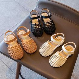 Slipper Girl Sandals Hollow Out Vacation Gladiator Style Outdoor Children Flat Toddler Fashion Summer Soft Kid ShoesL2404