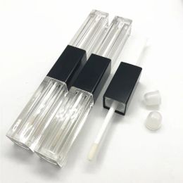 Bottles 6ml Square Double Head Cosmetic Lip Gloss Lip Paint Oil Tubes Empty Clear Eyelash Brush Split Bottle Lipstick Lip Balm Bottles