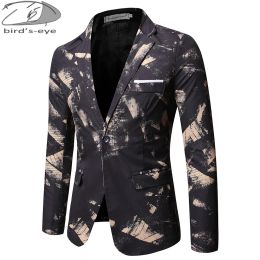 Jackets Spring Autumn Blazers Men Gradient Patterning Printed Suit Jacket Casual Coat Prom Singer Concert Stage Costume Winter Size 5XL