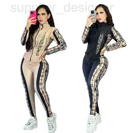 Women's Two Piece Pants designer J2843 New Sports Fashion Digital Print Set HRNA